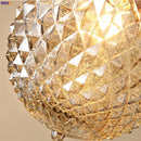 Helnys Glass Ball Copper Ceiling Lamp Modern Vintage LED Light