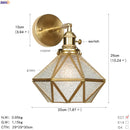 Helnys Retro LED Glass Ball Wall Light Sconce - Vintage Copper Finish