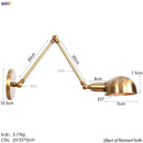 Helnys Rustic Gold Industrial Wall Lamp Retro LED Stair Light Fixtures