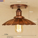 Helnys Industrial Vintage Copper Edison LED Ceiling Light Fixture