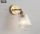 Helnys Copper Glass LED Wall Sconce - Retro Vintage Wall Lamp Fixtures