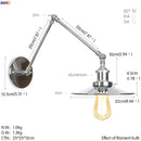 Helnys Adjustable Swing Arm Wall Light - Retro Vintage Loft Industrial Style