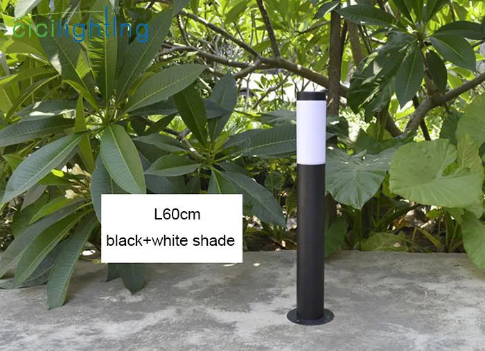 Helnys Stainless Steel Outdoor Lawn Lamp, Waterproof LED Path Light