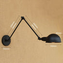 Helnys Industrial Vintage Wall Lamp Sconce Swing Arm Adjustable Loft Lighting