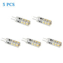 Helnys 5pcs G4 LED Bulb 12V 1W 24xSMD5630 110LM Warm White/White Light