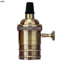 Helnys Retro E27 Socket Lamp Base Holder Vintage Edison CE UL