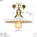 Helnys Copper Glass Ball Ceiling Light - Nordic Japan Style LED Lampara De Techo