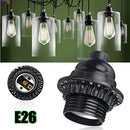 Helnys Plastic E27 Bulb Holder With Switch 110-220V Socket Vintage UL CE