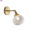 Helnys Nordic Glass Ball Wall Light LED Sconce for Bathroom Mirror Bedroom Home Lighting