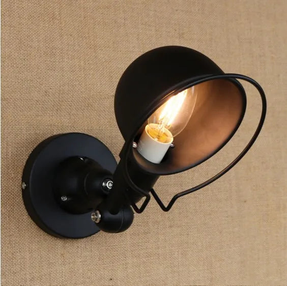 Helnys Vintage Industrial Wall Sconce Rustic Iron Loft Wall Lamp