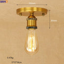 Helnys Industrial Vintage Copper Edison LED Ceiling Light Fixture