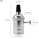 Helnys Retro E27 Socket Lamp Base Holder Vintage Edison CE UL