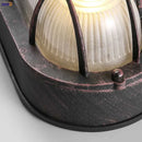 Helnys Industrial Glass Wall Light - LED Stair Lamp Fixture