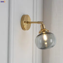 Helnys Nordic Glass Ball Wall Light LED Sconce for Bathroom Mirror Bedroom Home Lighting