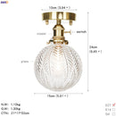 Helnys Copper Glass Ball Ceiling Light - Nordic Japan Style LED Lampara De Techo