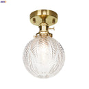 Helnys Copper Glass Ball Ceiling Light - Nordic Japan Style LED Lampara De Techo