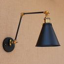 Helnys Industrial Wall Sconce Swing Arm Lamp Retro Loft Style LED Wall Light
