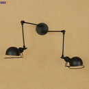 Helnys Vintage Black Swing Arm LED Wall Sconce