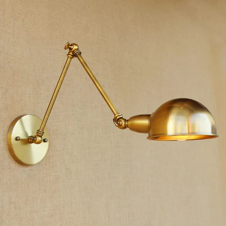 Helnys Industrial Vintage Wall Lamp Sconce Swing Arm Adjustable Loft Lighting