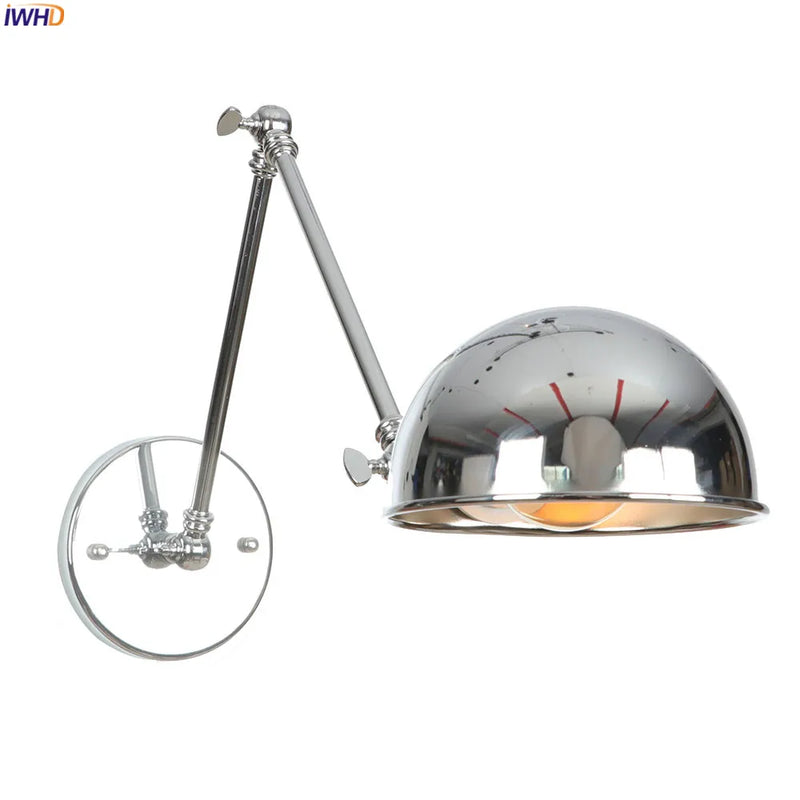 Helnys Vintage LED Wall Lamp with Adjustable Swing Arm