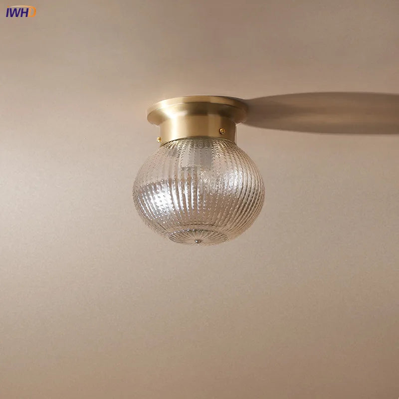Helnys Modern Copper LED Ceiling Light for Kitchen Hallway Balcony & Porch