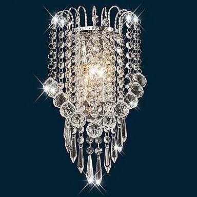 Helnys Modern LED Crystal Wall Light Sconce - Stainless Steel Home Lighting