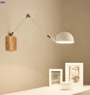 Helnys Wooden Nordic LED Wall Light Swing Arm Wall Lamp Fixtures