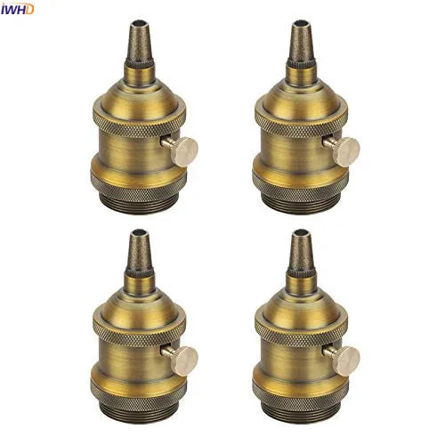 Helnys E27 Vintage Lamp Holder Base Switch Light Bulb Socket - CE UL