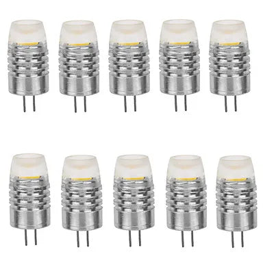 Helnys G4 LED Bulb 12V 1.5W COB 120LM Warm White/White - Pack of 10