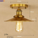 Helnys Industrial Vintage Copper Edison LED Ceiling Light Fixture