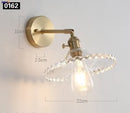 Helnys Copper Glass LED Wall Sconce - Retro Vintage Wall Lamp Fixtures