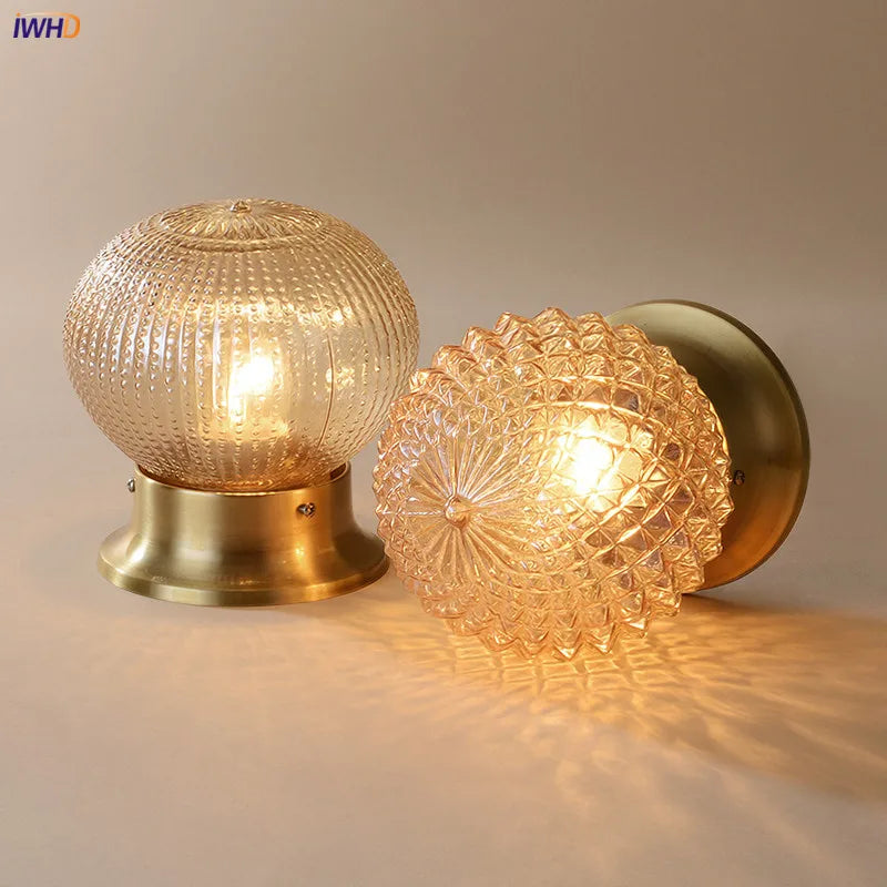 Helnys Modern Copper LED Ceiling Light for Kitchen Hallway Balcony & Porch