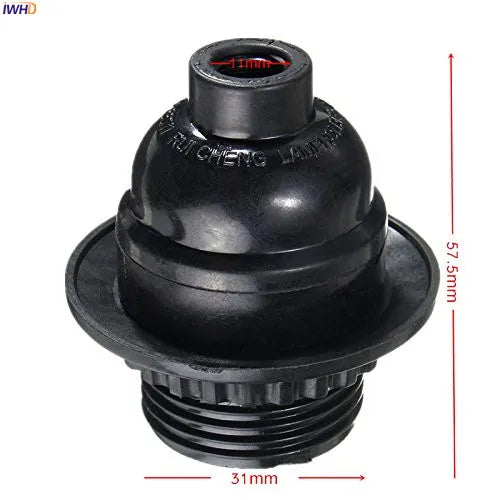 Helnys Plastic E27 Bulb Holder With Switch 110-220V Socket Vintage UL CE
