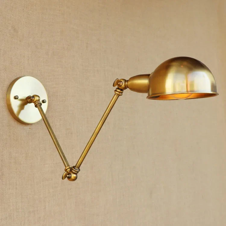 Helnys Industrial Vintage Wall Lamp Sconce Swing Arm Adjustable Loft Lighting