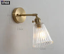 Helnys Copper Glass LED Wall Sconce - Retro Vintage Wall Lamp Fixtures