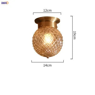 Helnys Modern Copper LED Ceiling Light for Kitchen Hallway Balcony & Porch