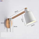 Helnys Wooden Nordic LED Wall Light Swing Arm Wall Lamp Fixtures