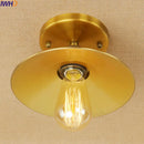 Helnys Industrial Vintage Copper Edison LED Ceiling Light Fixture