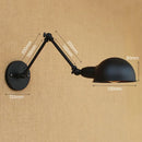 Helnys Industrial Vintage Wall Lamp Sconce Swing Arm Adjustable Loft Lighting