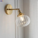 Helnys Nordic Glass Ball Wall Light LED Sconce for Bathroom Mirror Bedroom Home Lighting