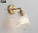 Helnys Copper Glass LED Wall Sconce - Retro Vintage Wall Lamp Fixtures