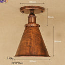 Helnys Industrial Vintage Copper Edison LED Ceiling Light Fixture