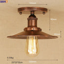 Helnys Industrial Vintage Copper Edison LED Ceiling Light Fixture