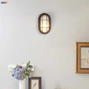 Helnys Industrial Glass Wall Light - LED Stair Lamp Fixture