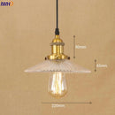 Helnys Industrial Glass LED Pendant Light Fixture Loft Vintage American Style