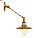 Helnys Gold Swing Arm Wall Lamp Industrial Retro Vintage Sconce