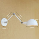Helnys Industrial Vintage Wall Lamp Sconce Swing Arm Adjustable Loft Lighting