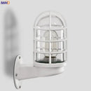 Helnys Nordic LED Wall Light Glass Shade Outdoor Wall Lamp for Courtyard & Porch