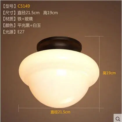 Helnys Retro LED Ceiling Light - Industrial Vintage Living Room Fixture