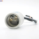 Helnys Ceramic E27 Socket Light Bulb Holder with Wire Fitting